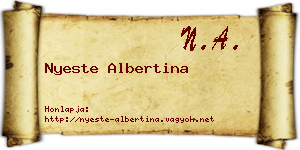Nyeste Albertina névjegykártya